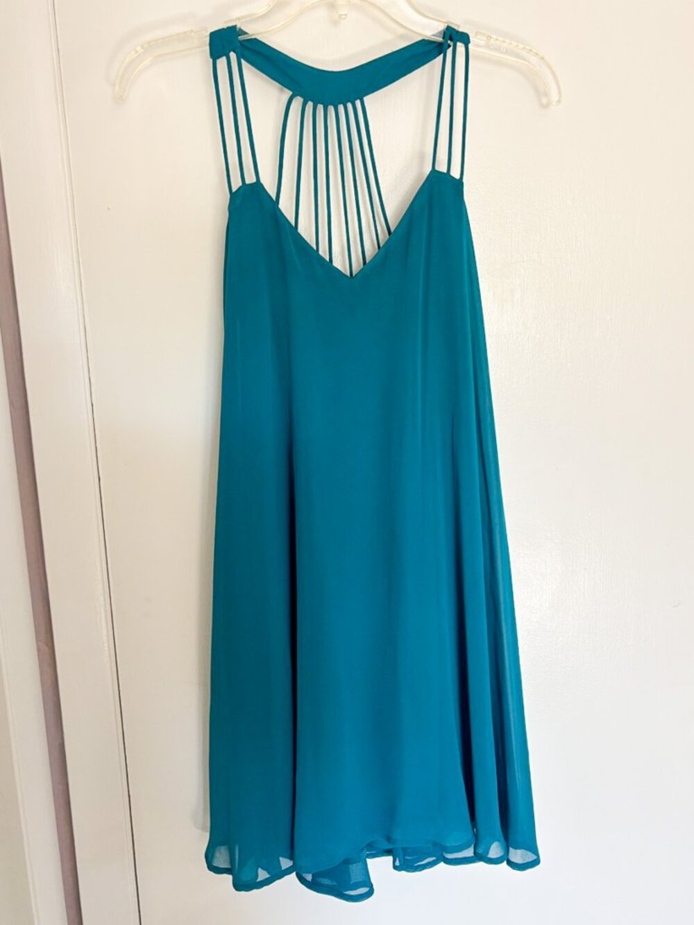 Express Detailed Back Mini Dress - Teal